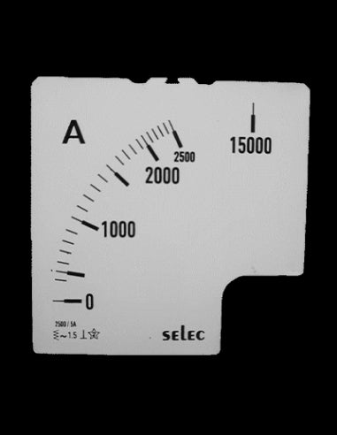 SCL-AM-I-3-2500/5A-6S Placa de Escala, 96x96