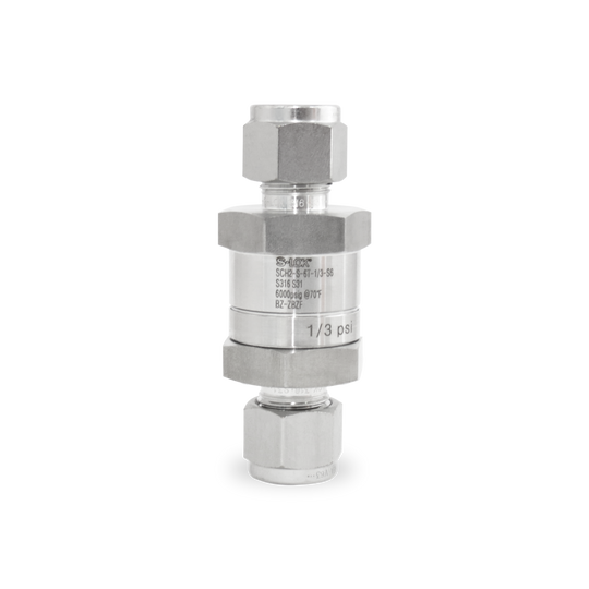SCH2-S-6T-1/3-S6 Válvula Check 3/8" OD (Craking 1/3 psi) A. Inox S316 (6000 psi)