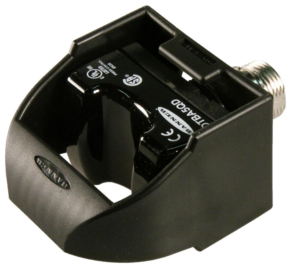 OTBA5QD Serie OTB: Botón táctil de acción momentánea con contacto de seguridad negro; Entrada: 120 V CA; Carcasa superior: polisulfona; Salida: relé E/M (SPDT); Miniconector QD integral. 28149