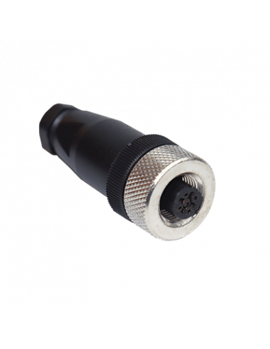 CSM12-4-F-T-D Conector Recto M12, 4 Pines, Tipo D