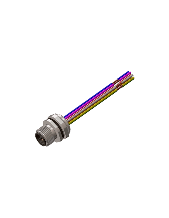 CPM12-FPBR8-P5 Conector M12, 8 Pines, Montaje Frontal