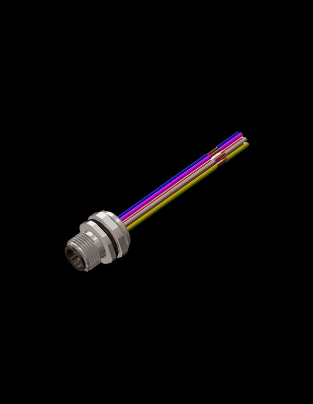 CPM12-FPBR8-P5 Conector M12, 8 Pines, Montaje Frontal