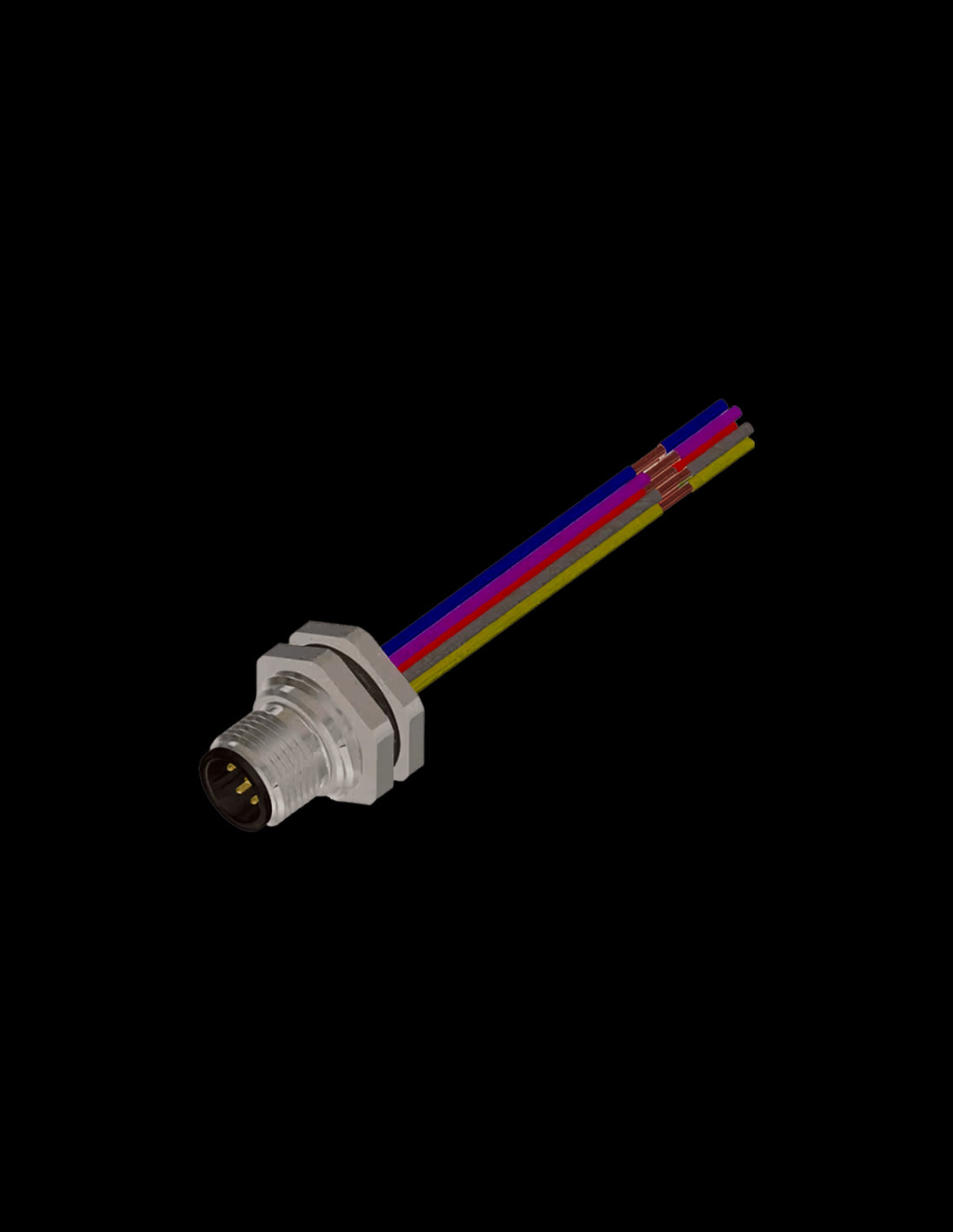 CPM12-RMBR8-P5 Conector M12, 8 Pines, Montaje Posterior