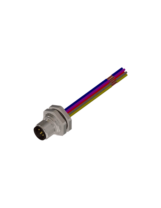 CPM12-RMBR8-P5 Conector M12, 8 Pines, Montaje Posterior