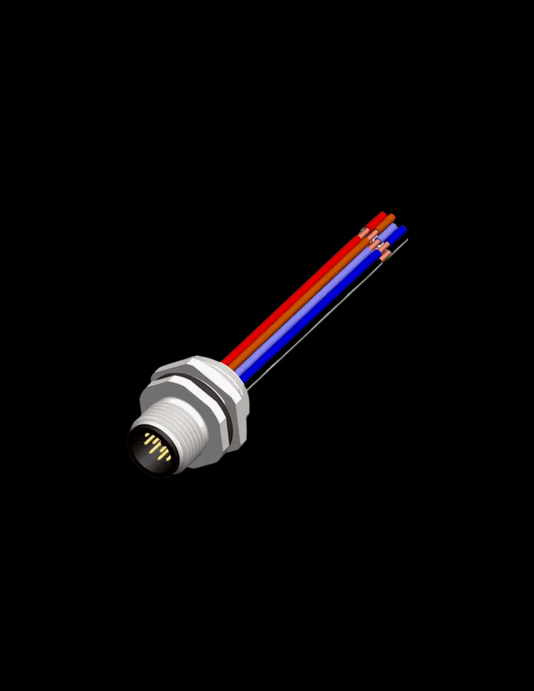 CPM12-FPBR12-P5 Conector M12, 12 Pines, Montaje Frontal