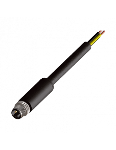 KMDC25-14-L Cable con Conector Recto M12, 5 Polos, PVC