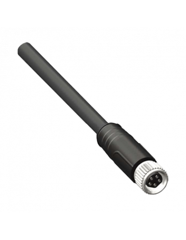 KFDM85-5M-B Cable con Conector M8, 5 Polos, PVC