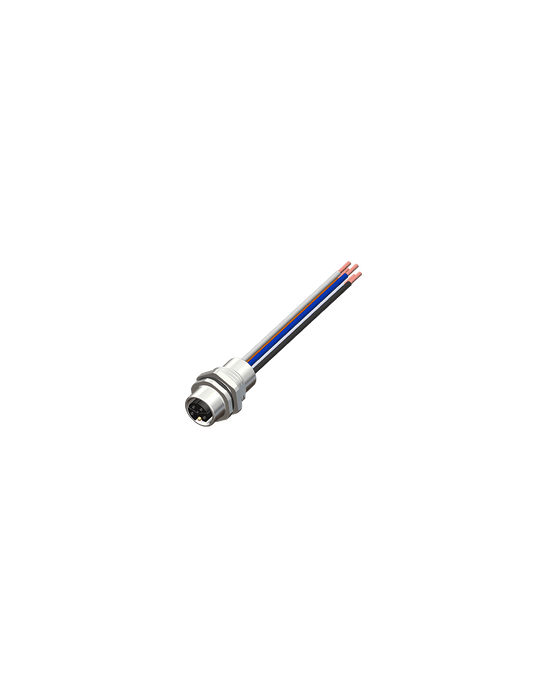 CPF12-FMBR5-P5-L Conector M12, 5 Polos, Montaje Frontal