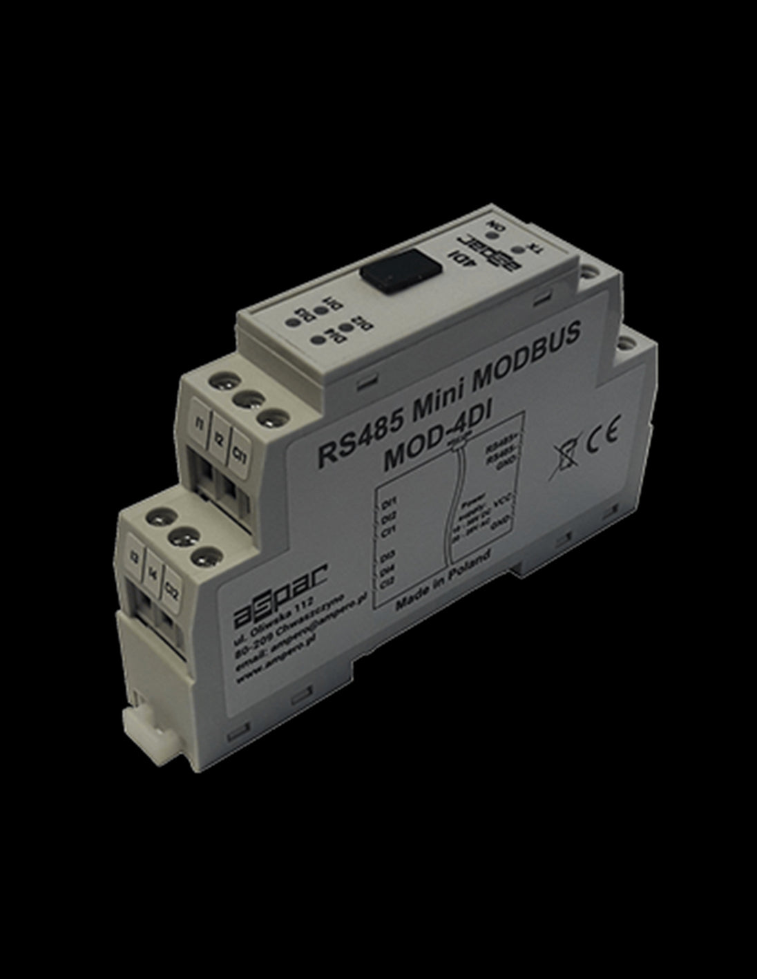 MOD4DI Módulo Convertidor Compacto de 4 Entradas Digitales