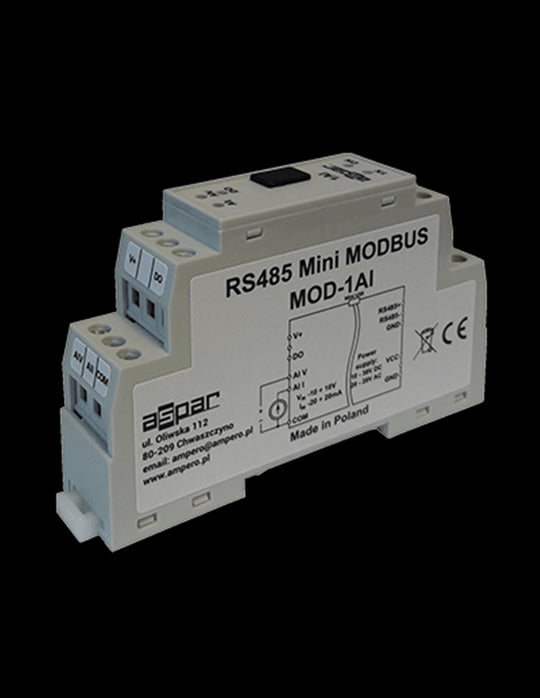 MOD1AI Modulo Convertidor Compacto de 1 Entrada de Voltaje + 1 Entrada de Corriente