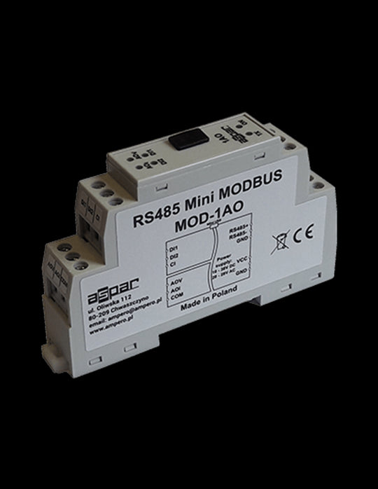 MOD1AO Modulo Convertidor Compacto de RS485 / Modbus + 2 Entradas Digitales