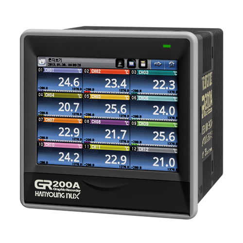 GR200A-421 - REGISTRADOR GRAFICO 4 CANALES ENTRADAS 4 SALIDAS 12 RELAY RS 422/485 + ETHERNET