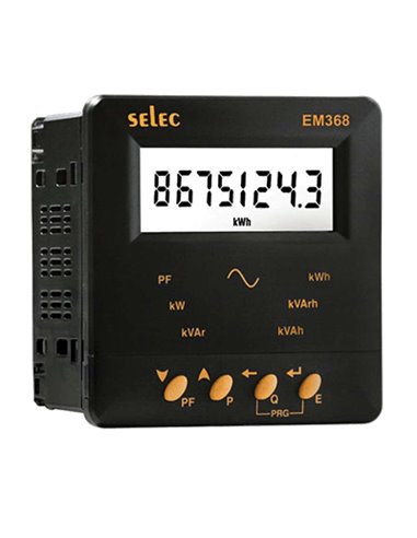 EM368-C Medidor de Energía, 3Ø, 96x96