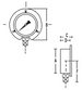 Manómetro DE WIT 231/115, Aluminio Negro, 4.5", Conexión 1/4" NPT