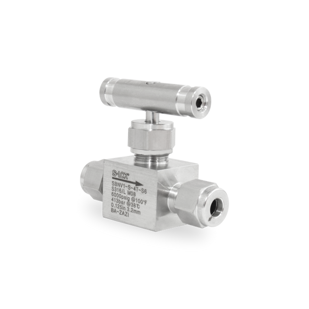 SBNV1-S-4T-S6 Válvula de Aguja A Inox S316 1/4" OD (6,000 PSI)