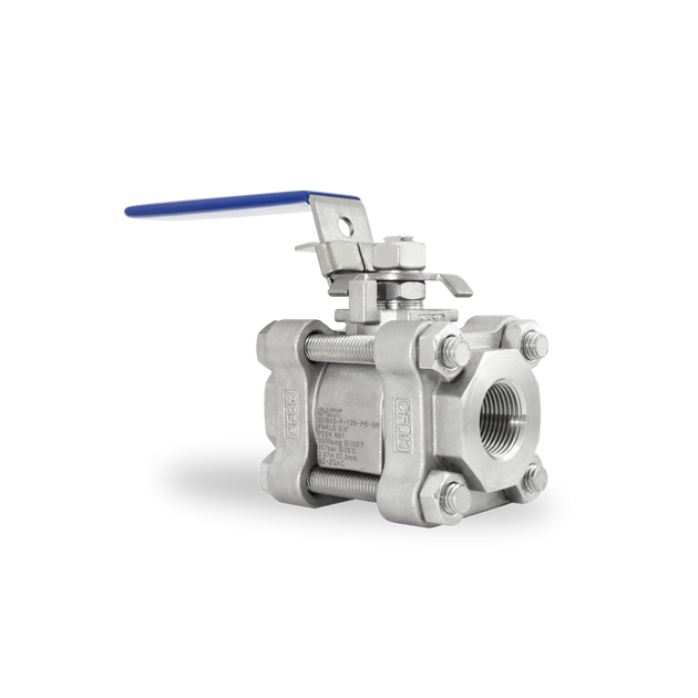 SOBV3-F-12N-PK-S6 Válvula de bola 3/4" NPT Roscada Hembra, cuerpo 3 piezas