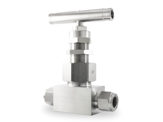 SUNV3-S-8T-GF-S6 Válvula de Aguja A Inox S316 1/2" OD (6,000 PSI), Bonete Unión, Grafoil