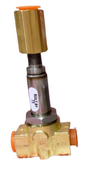 7121KBN1LR00 Válvula a presión de latón de acción directa, 2 vías, normalmente cerrado, 1/8" NPT