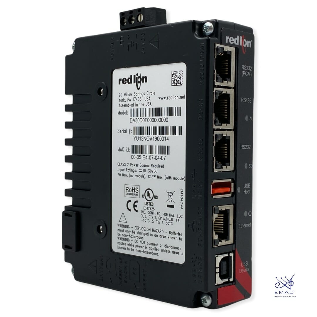 DA30D0F000000000 DA30D CONVERTIDOR DE PROTOCOLO ALTO RENDIM Y SIST ADQUIS DATOS C/REGISTRAD DATOS, WEB SERVER/HMI