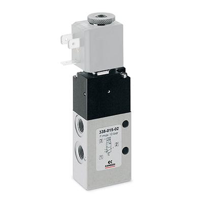 3/2 ways G1/8 solenoid valve. monostable - Series 3 338-015-02IL