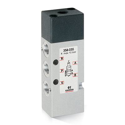 5/2-way valve. G1/8 and G1/4 port. monostable - Series 3 358-035