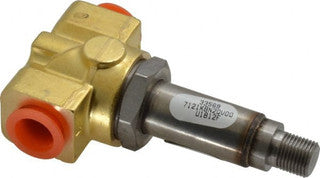 7121KBN2QV00 Válvula solenoide de 2 vías normalmente cerrada, acción directa, cuerpo de latón, conexión de 1/4" npt, sellos de viton, presión