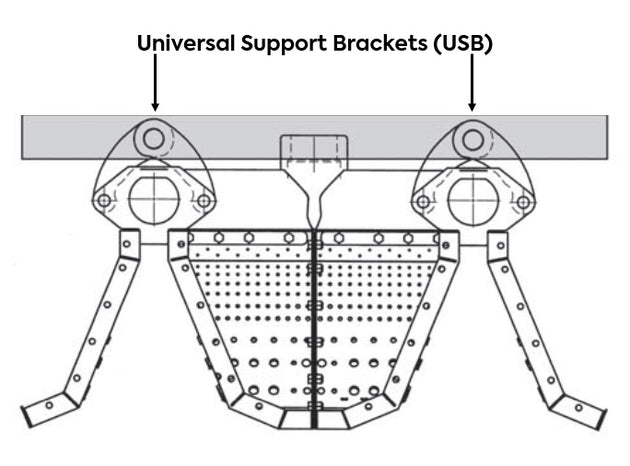 23577 - SOPORTE UNIVERSAL DE ACERO AL CARBON PARA QUEMADORES: NP-LE Y RG-IV.
