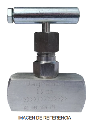 204 HH 1/2 VÁLVULA DE AGUJA PARA BAJA PRESIÓN HEMBRA-HEMBRA