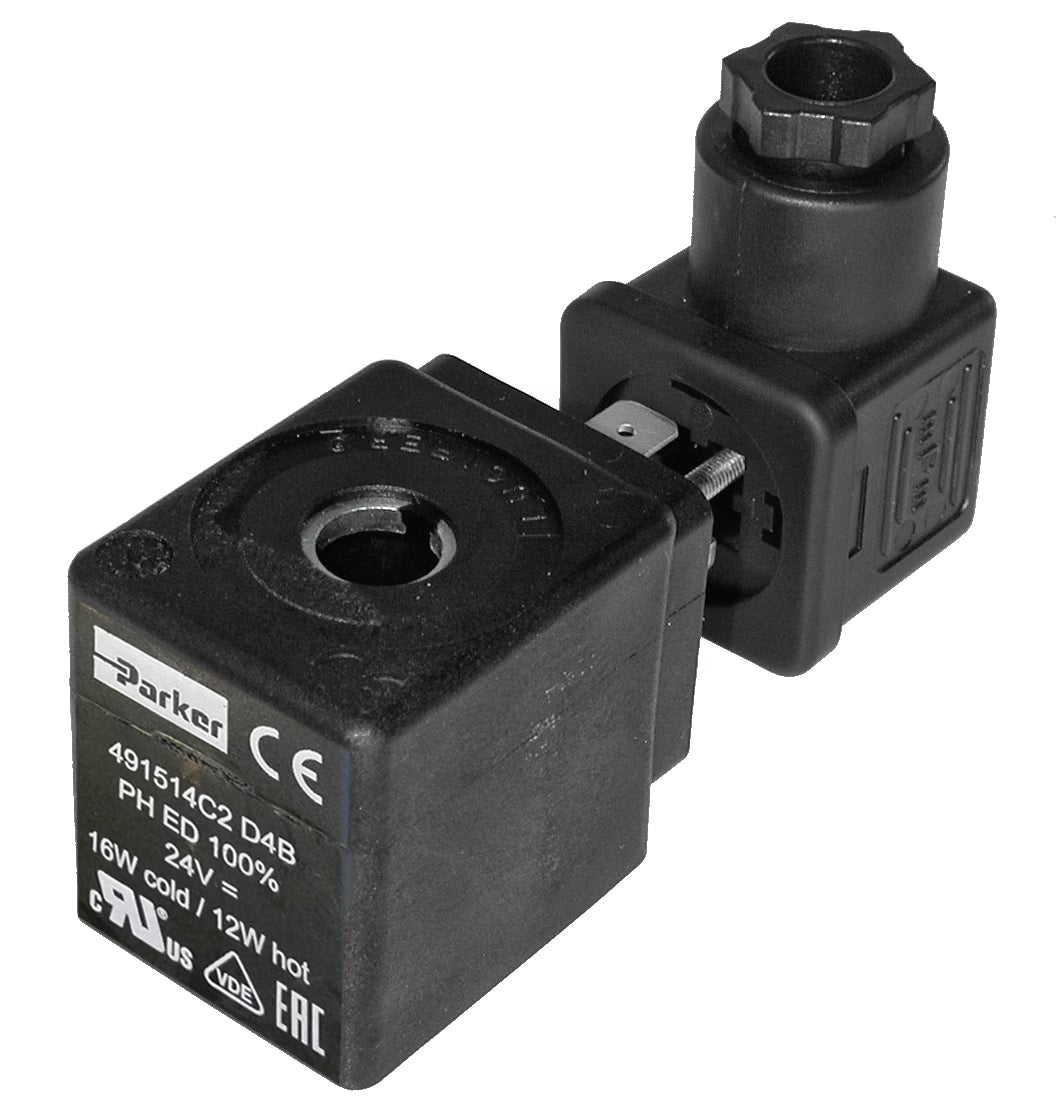 491514Q3 Las bobinas de 32 mm para válvulas solenoides FCSE son una gama completa de piezas eléctricas con diferentes conexiones y aprobaciones, incluidas UL, CSA y VDE.