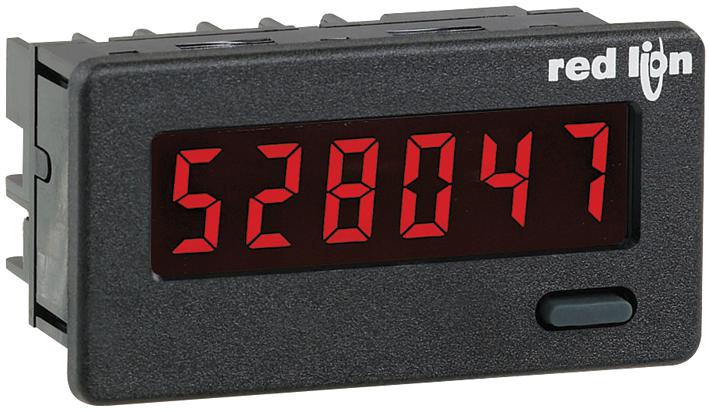 CUB4L020 Contador miniatura 12vdc pantalla 6 dígitos con retroiluminación LED roja, 39 mm x 75 mm, NEMA 4X/IP65