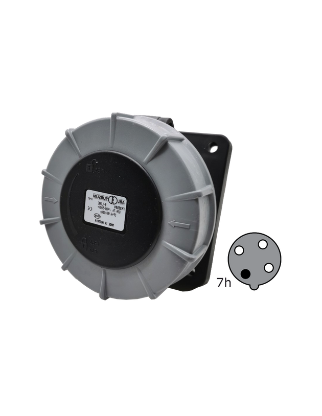 F43S584 Toma 3P+T, 63A, 7h, IP67