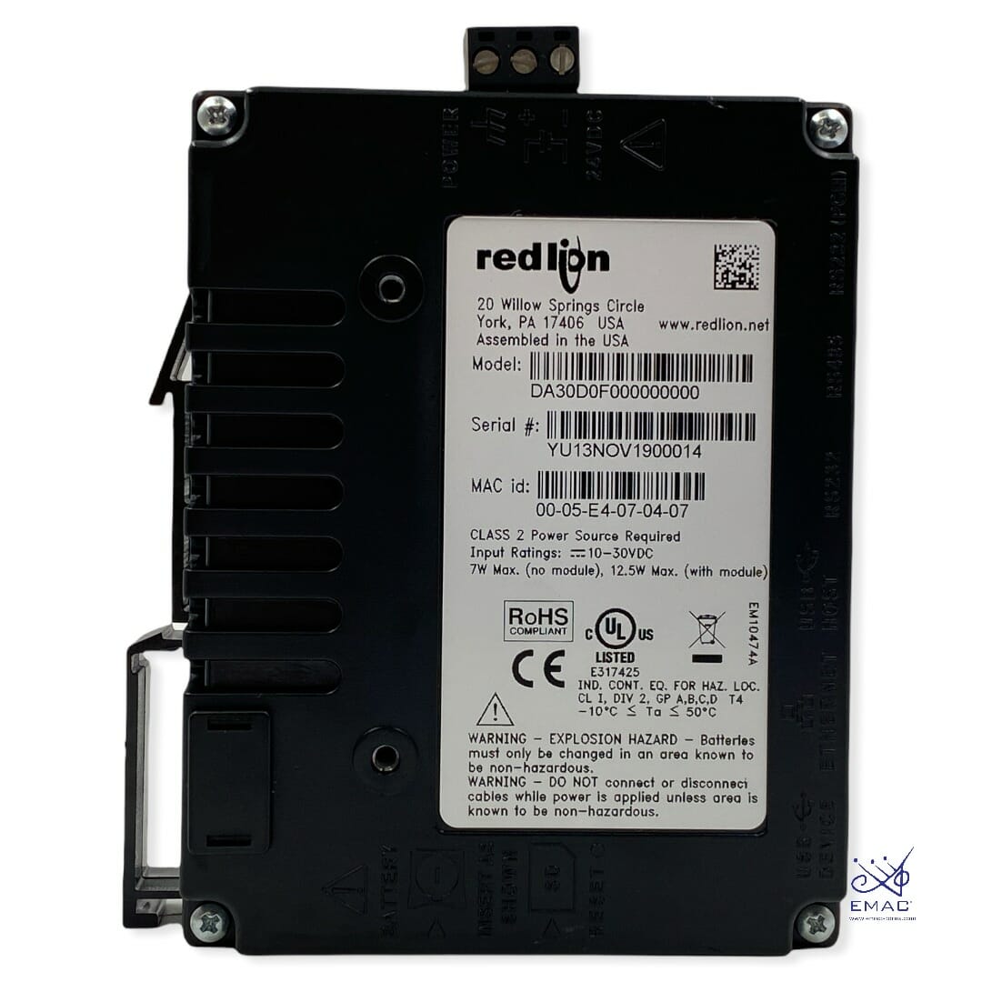 DA30D0F000000000 DA30D CONVERTIDOR DE PROTOCOLO ALTO RENDIM Y SIST ADQUIS DATOS C/REGISTRAD DATOS, WEB SERVER/HMI