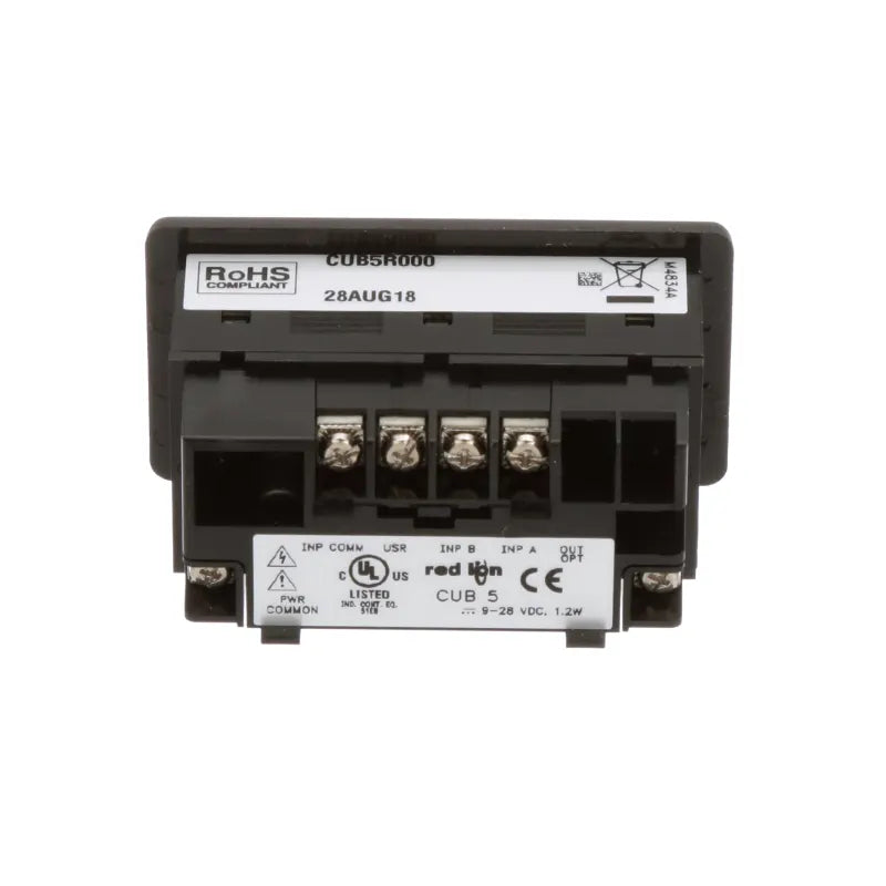 CUB5R000 Contador doble, 8 dígitos, pantalla LCD reflectiva de 39 mm x 75 mm, 10-28 V CC, IP65, serie CUB5