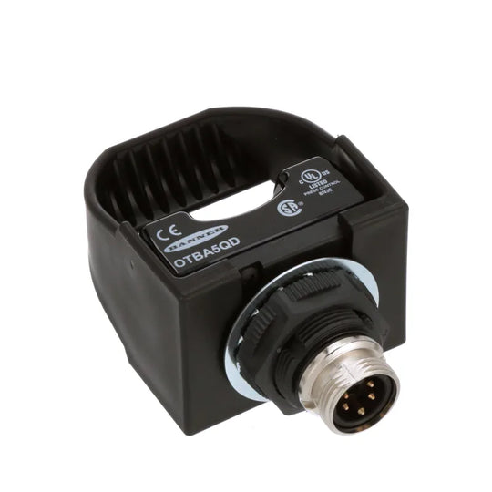 OTBA5QD Serie OTB: Botón táctil de acción momentánea con contacto de seguridad negro; Entrada: 120 V CA; Carcasa superior: polisulfona; Salida: relé E/M (SPDT); Miniconector QD integral. 28149.