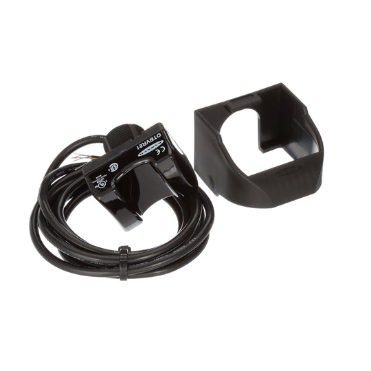 OTBVR81 Serie OTB: Botón táctil de acción momentánea con contacto de seguridad negro; Entrada: 20-30 V CA o CC; Carcasa superior: Polisulfona; Salida: Relé E/M (SPDT); Cable integral de 2 m (6,5 pies) 33080.