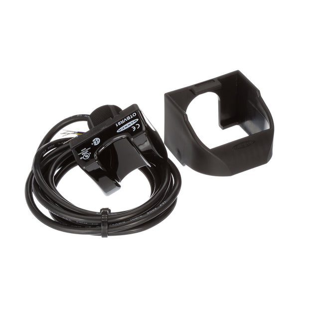 OTBVR81 Serie OTB: Botón táctil de acción momentánea con contacto de seguridad negro; Entrada: 20-30 V CA o CC; Carcasa superior: Polisulfona; Salida: Relé E/M (SPDT); Cable integral de 2 m (6,5 pies) 33080.