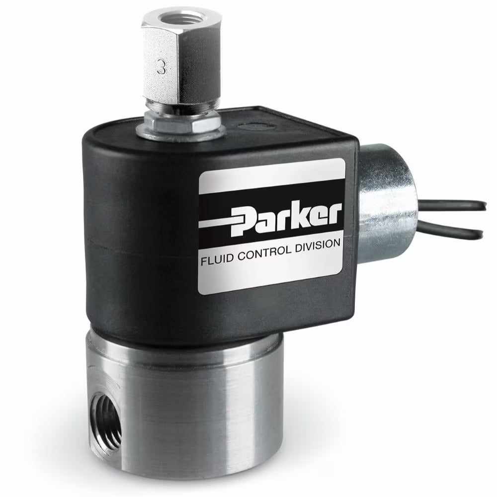 71315SN2ENJ1 Válvulas solenoides Parker de 3 vías, normalmente cerradas, 1/4" NPT, para uso general