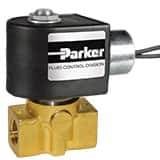 73218BN3TN00 Parker Skinner - Válvula a presión de latón (cuerpo de válvula) de 2 vías, normalmente cerrado, 3/8" NPT, con piloto interno y accionamiento por piloto.