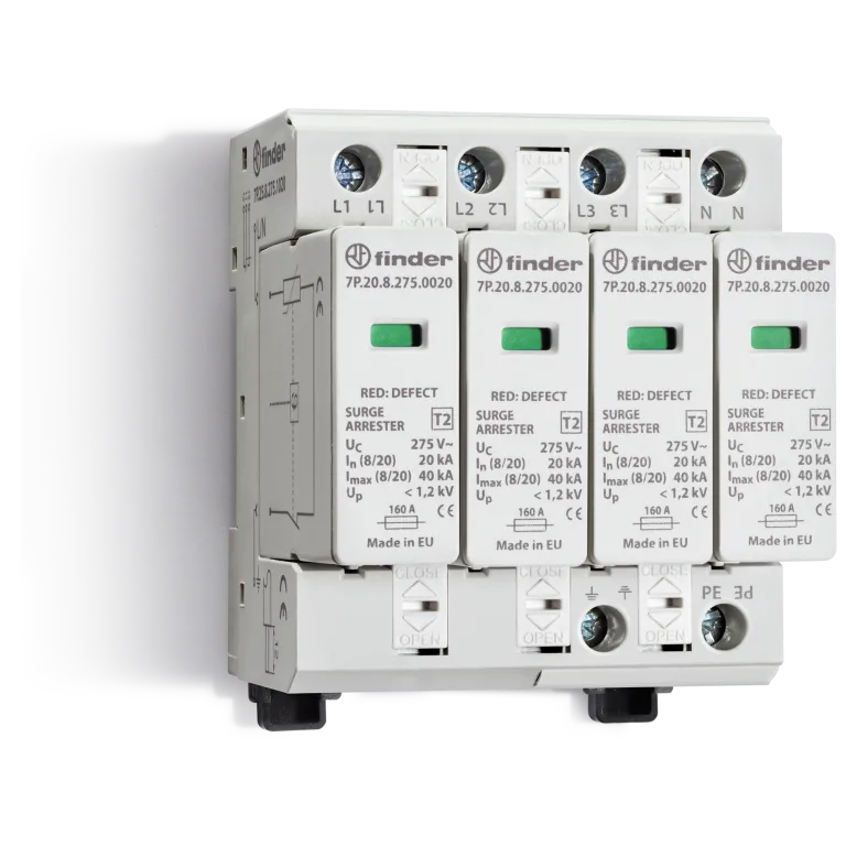 23425 7P2582751020 - 7P.25.8.275.1020 SPD TIPO 2 PARA REDES TRIFÁSICAS CON NEUTRO