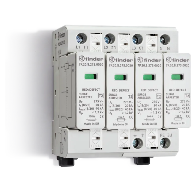 23425 7P2582751020 - 7P.25.8.275.1020 SPD TIPO 2 PARA REDES TRIFÁSICAS CON NEUTRO