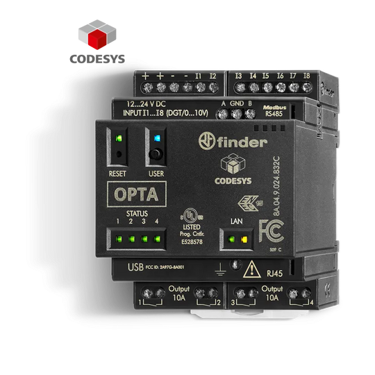 23486 8A0490248320 - 8A.04.9.024.8320 OPTA PLR Adv 8IN 4OUT RJ45 USB RS485 Wi-Fi