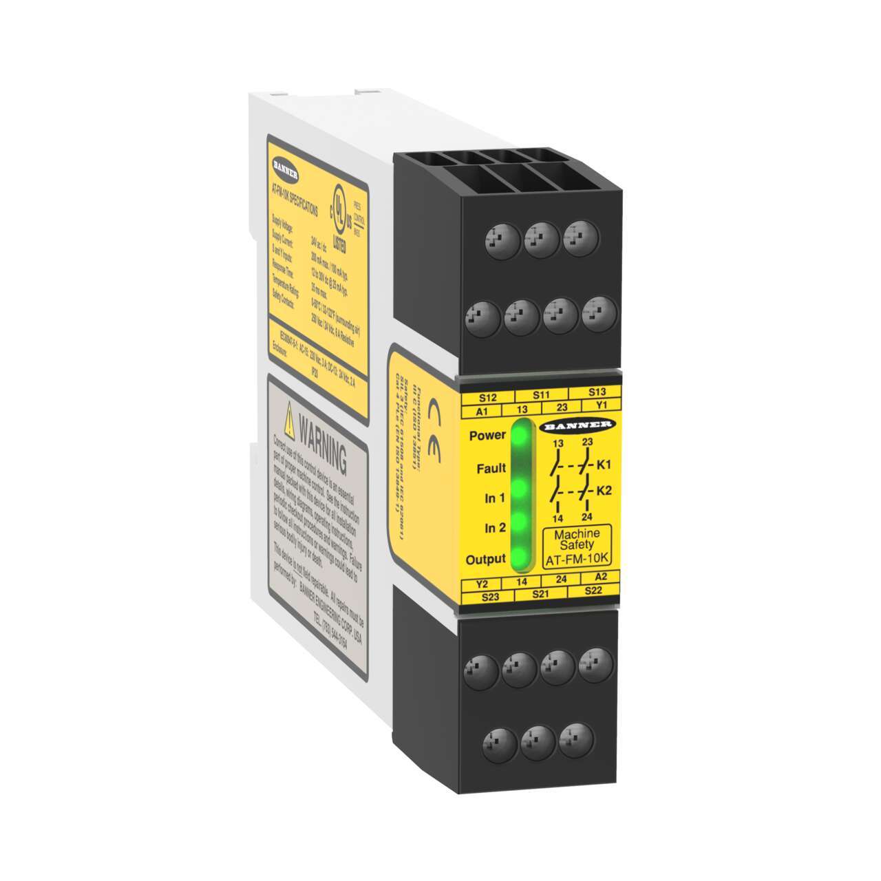 AT-FM-10K Módulo de relé de seguridad para botones de control a dos manos 60698