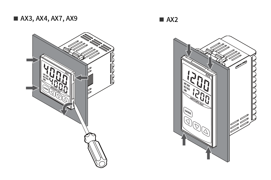 AX4-1A control digital de temperatura 48x48mm input universal out ssr+relay1+relay2+relay3 100-240vac