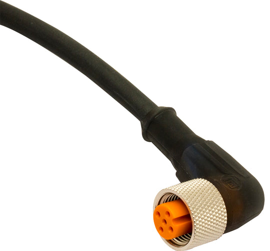 11433 CD12M/0H-050C5 - CABLE M12 CODO90° 5POLOS 5mts PUR
