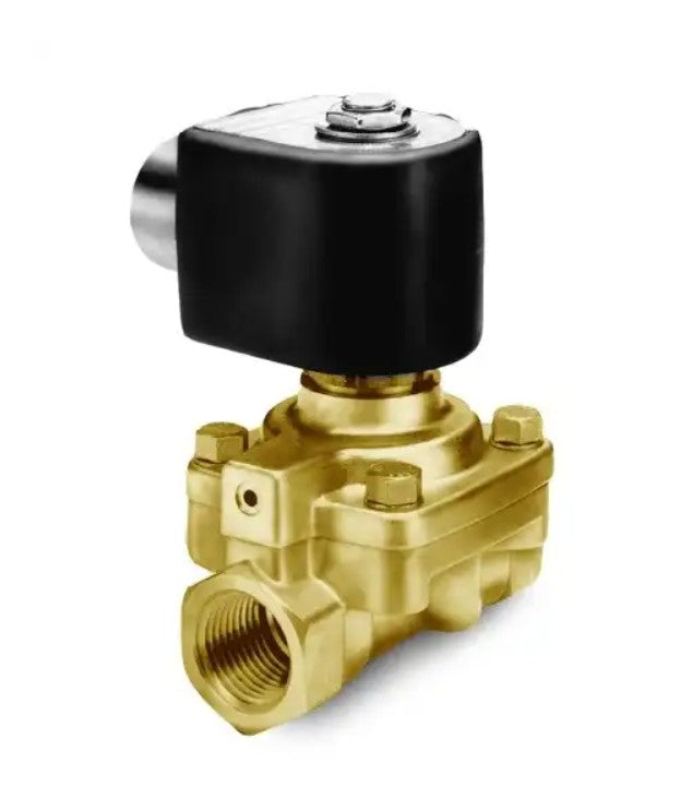 7321HBN4UV00 Parker Skinner - Válvula a presión de latón (cuerpo de válvula) de 2 vías, normalmente cerrado, 1/2" NPT, con piloto interno y suministro de piloto..