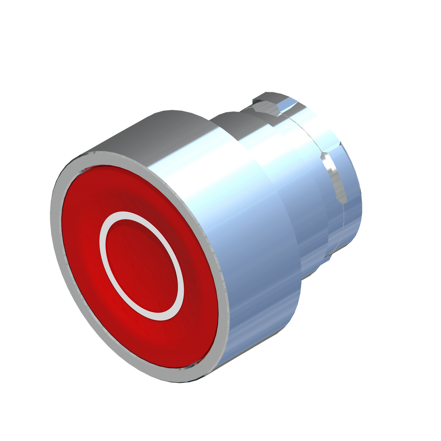 D5012 ECX 1106 - BOTON PULSADOR ROJO CON SIMBOLO 'O'