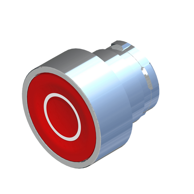 D5012 ECX 1106 - BOTON PULSADOR ROJO CON SIMBOLO 'O'