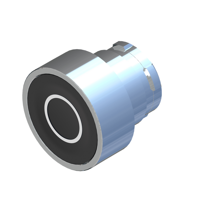 D5339 ECX 1106/N - BOTON PULSADOR NEGRO CON SIMBOLO "O"