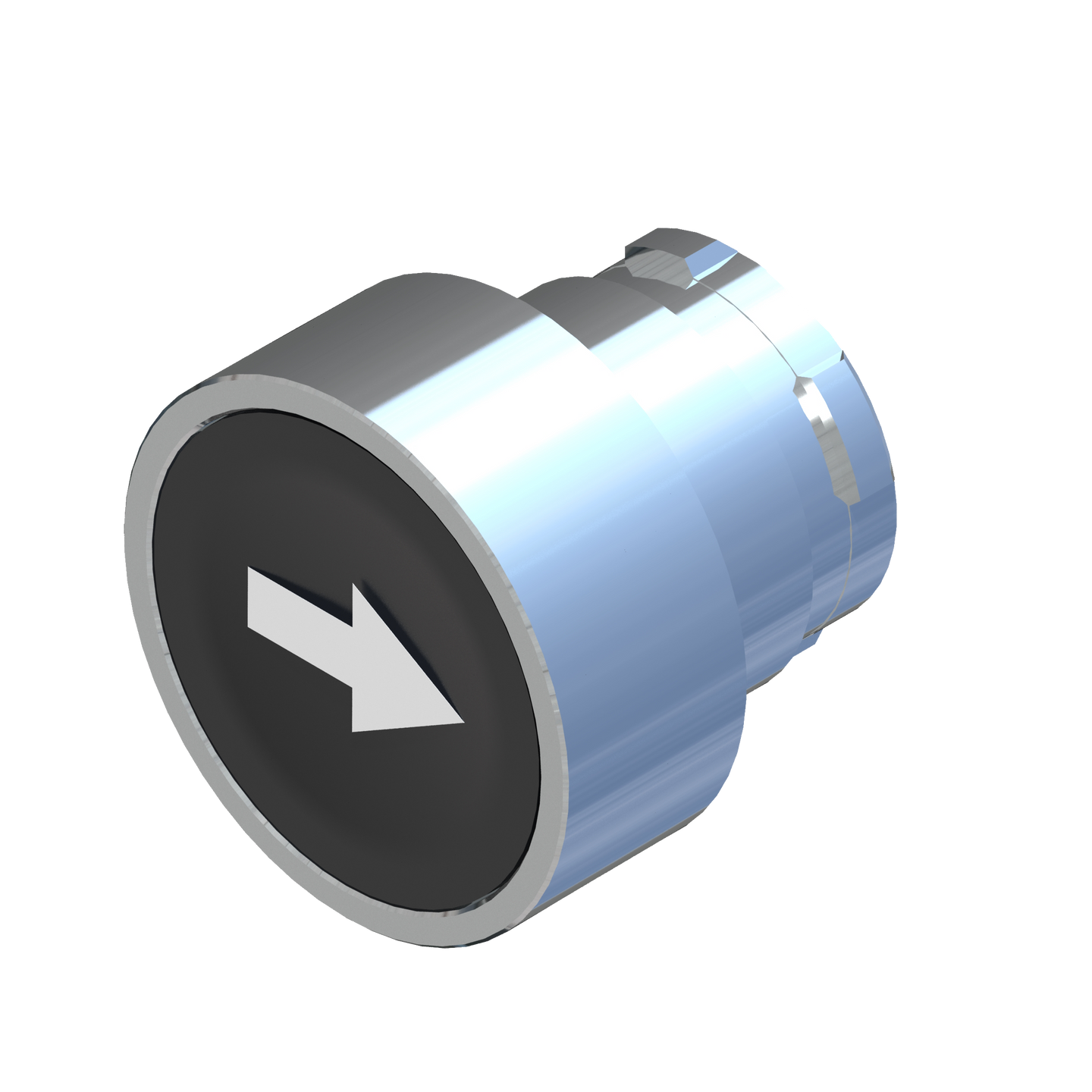 D5014 ECX 1108 - BOTON PULSADOR NEGRO CON SIMBOLO "?"