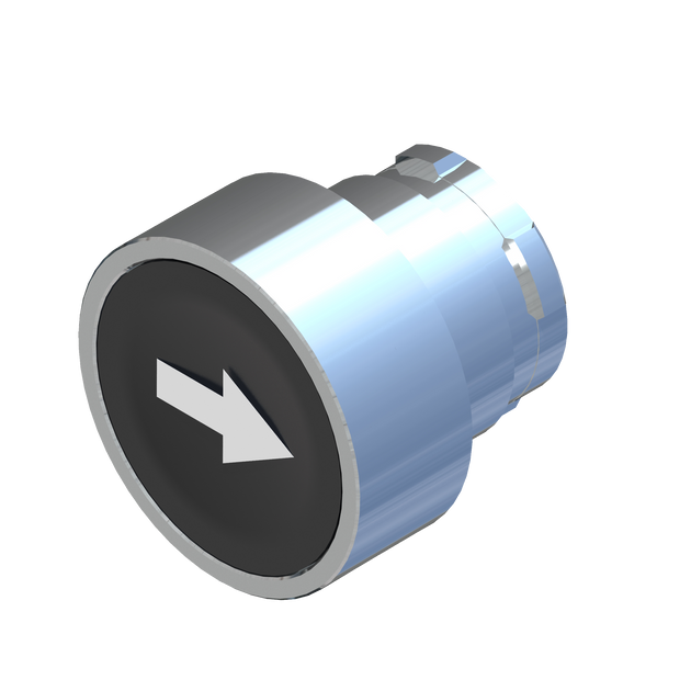 D5014 ECX 1108 - BOTON PULSADOR NEGRO CON SIMBOLO "?"